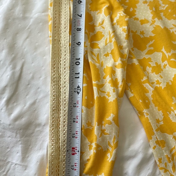 Lands' End Yellow and White 3/4 Sleeve Tunic - Picture 9 of 10